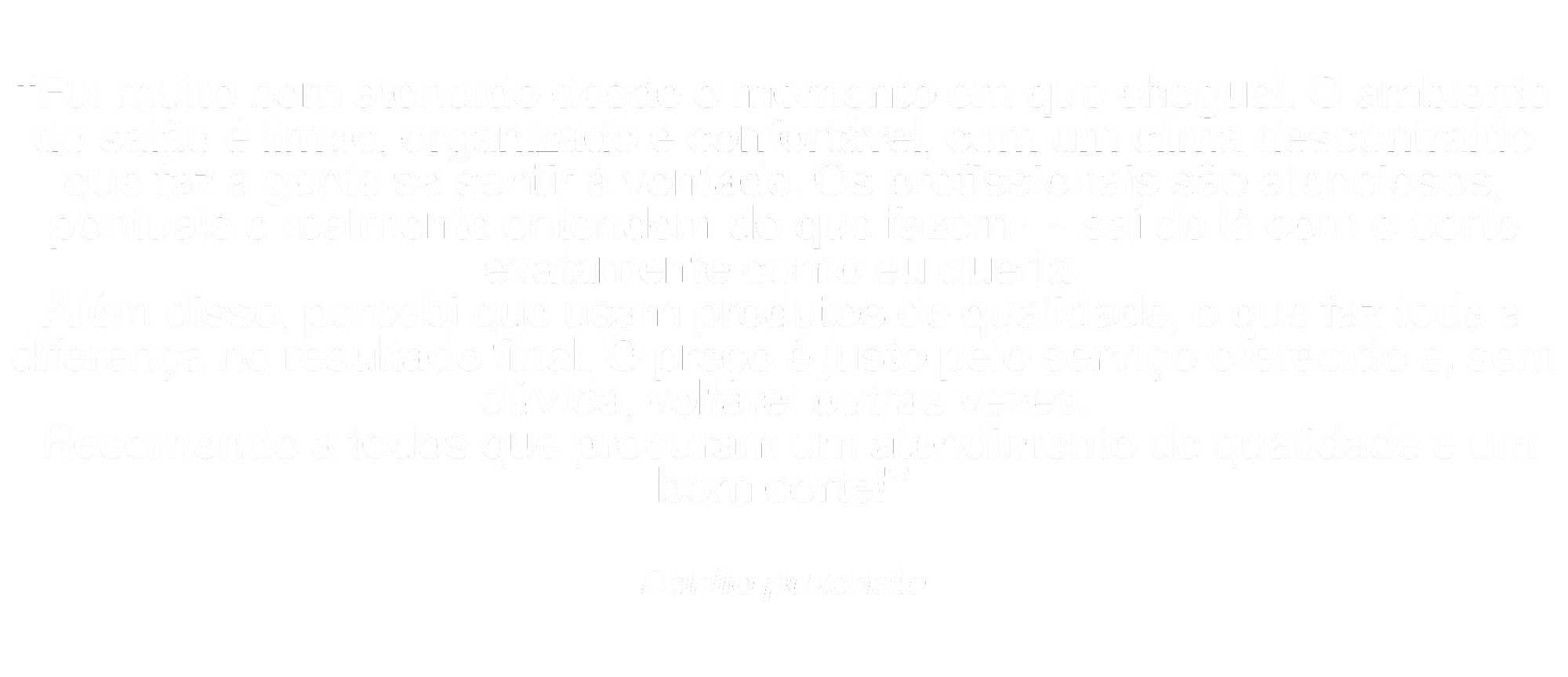 Depoimentos dos clientes